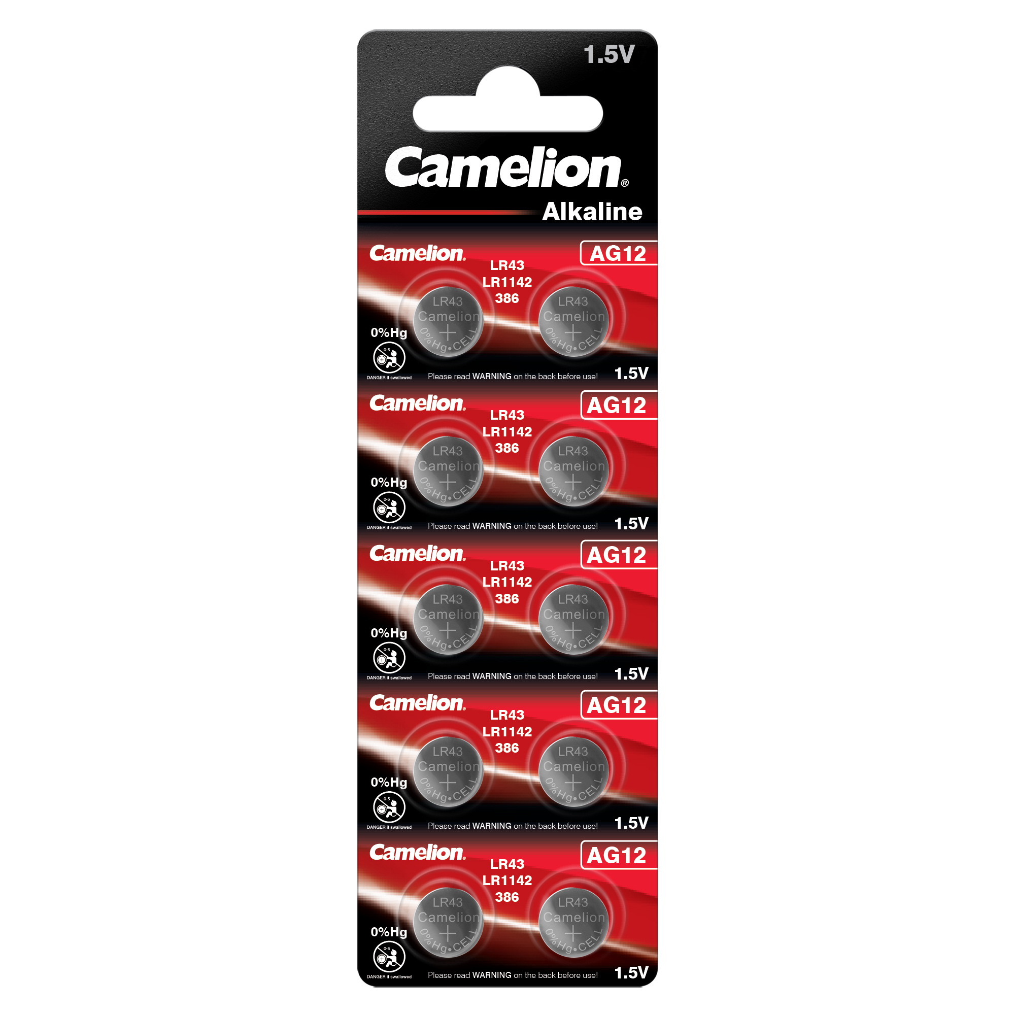 CAMELION Alkaline AG12 / LR43 / LR1142 / 386 / BP10