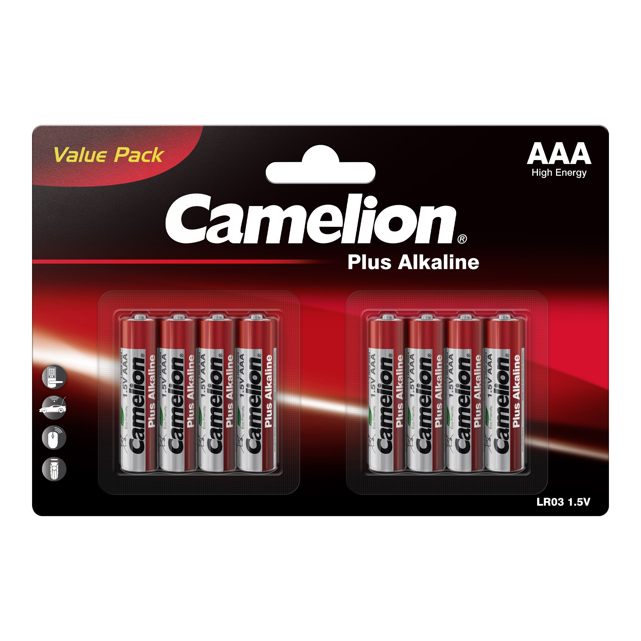 CAMELION Plus ALKALINE AAA/LR03  BP8 (4+4) 