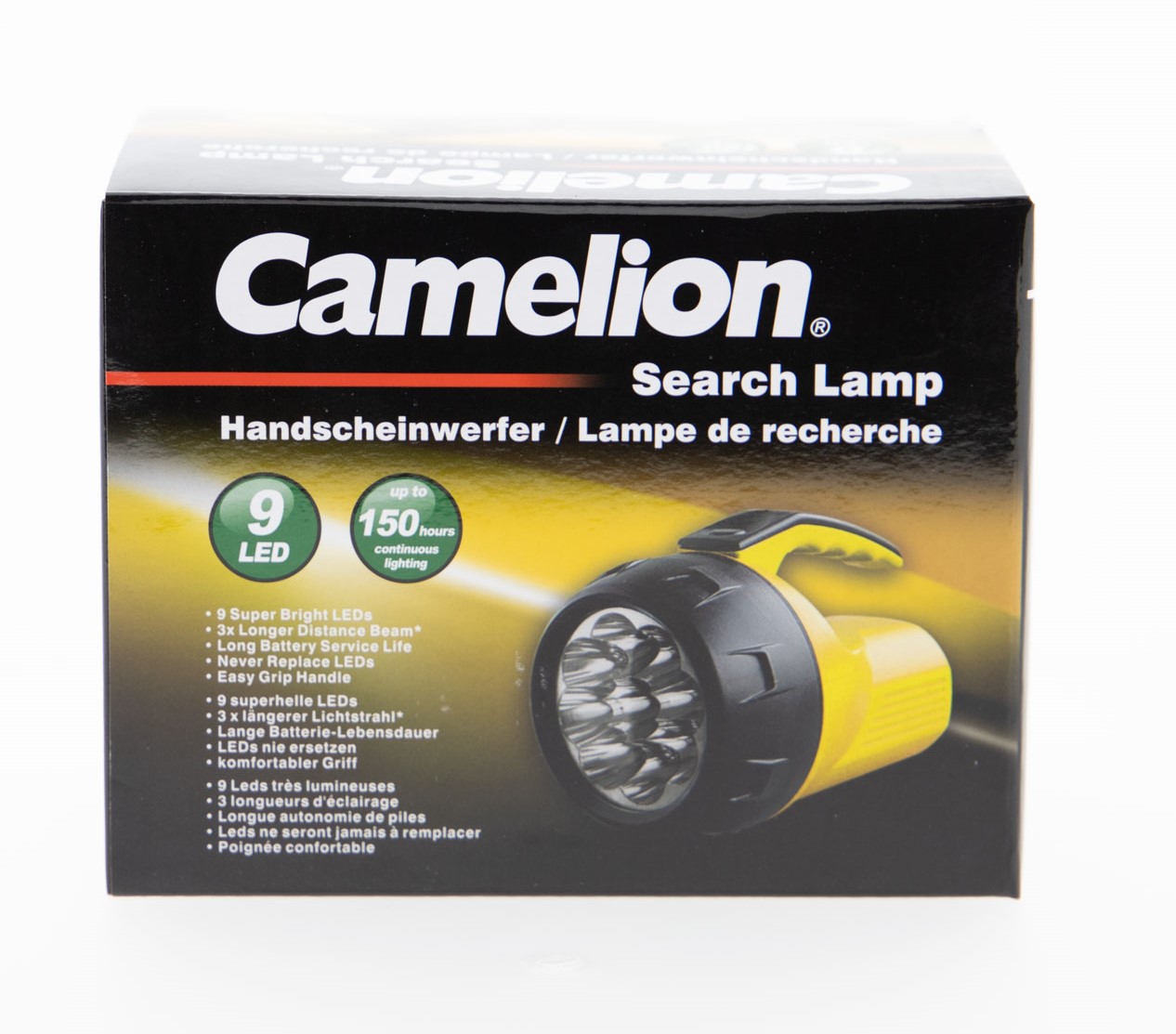 CAMELION FL-9LED-4R6B 9 x LED Multi-Head Handscheinwerfer / inkl. 4 x R6 Batterien