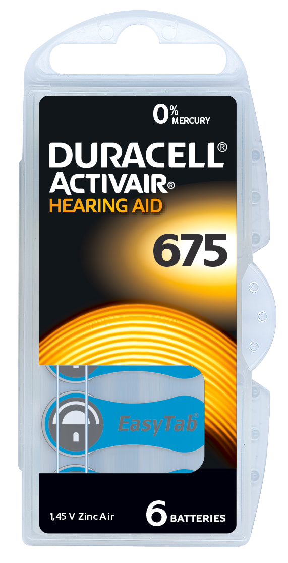 DURACELL ACTIVAIR  A675 / BP6 in Blister Aufbewahrungsbox