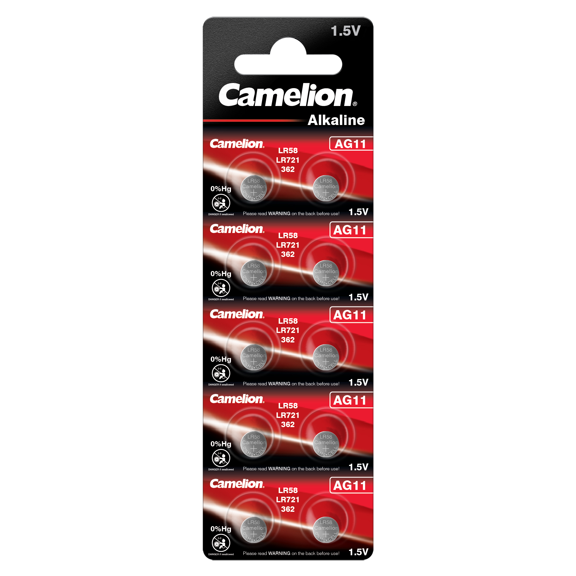 CAMELION Alkaline AG11 / LR58 / LR721 / 362 / BP10