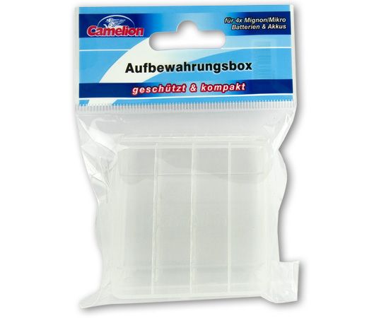 CAMELION Aufbewahrungsbox für 4x Mignon 
AA / Mikro AAA Batterien und Akkus