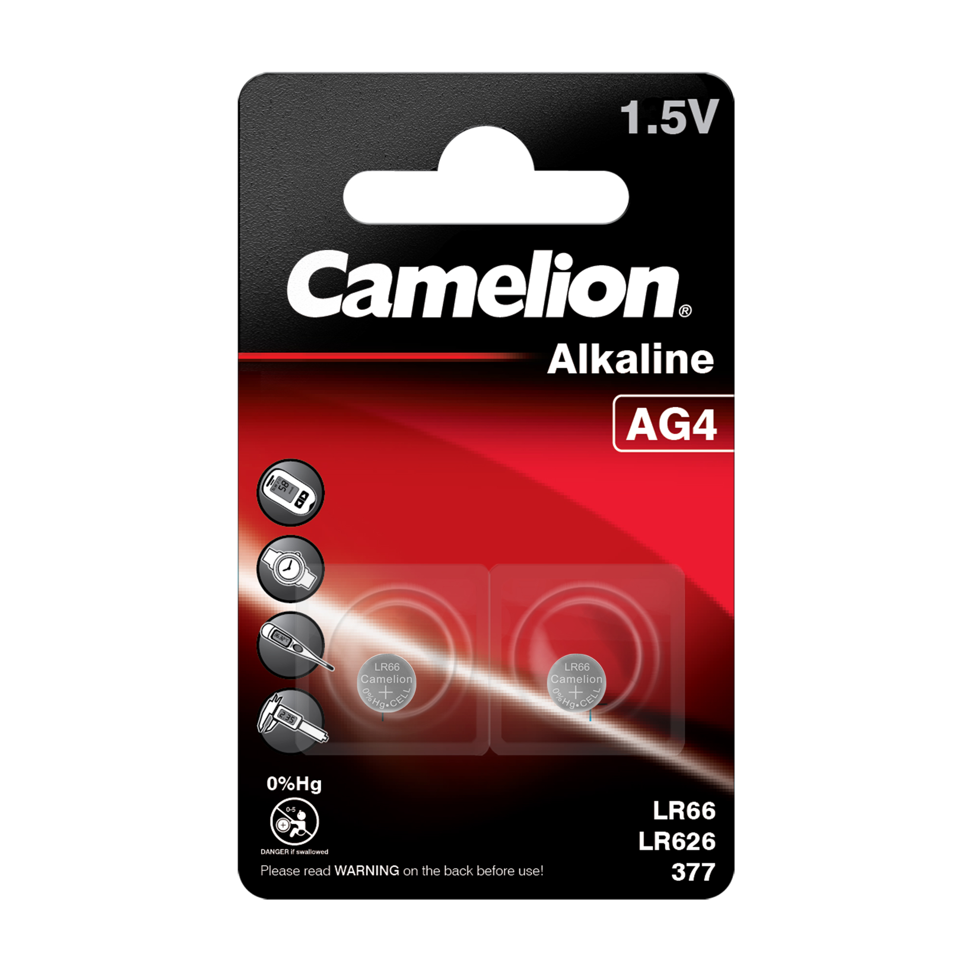 CAMELION Alkaline AG4 / LR66 / LR626 / 377 / BP2