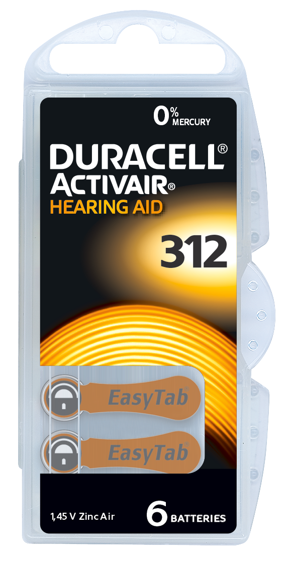 DURACELL ACTIVAIR  A312 / BP6 in Blister Aufbewahrungsbox