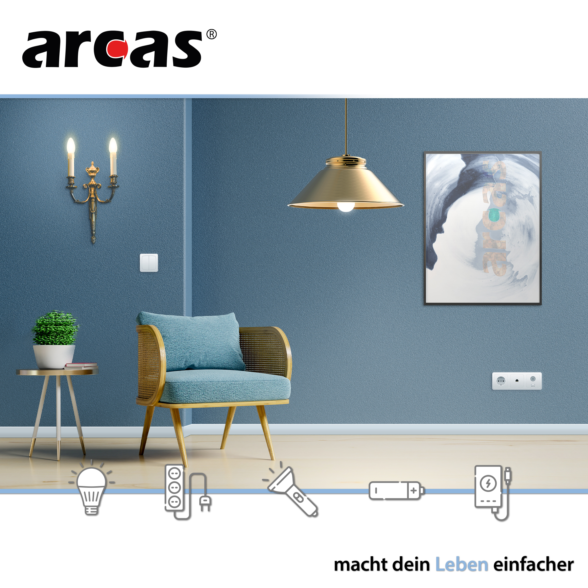 ARCAS LED Lampe / Birne A65 / E27 / 16W entspricht 100W Glühlampe / 1600 Lumen / Tageslicht (6500K)
