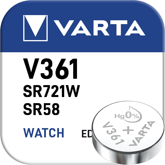 VARTA Silber Oxid V361 / 22mAh / 1,55V / BP1