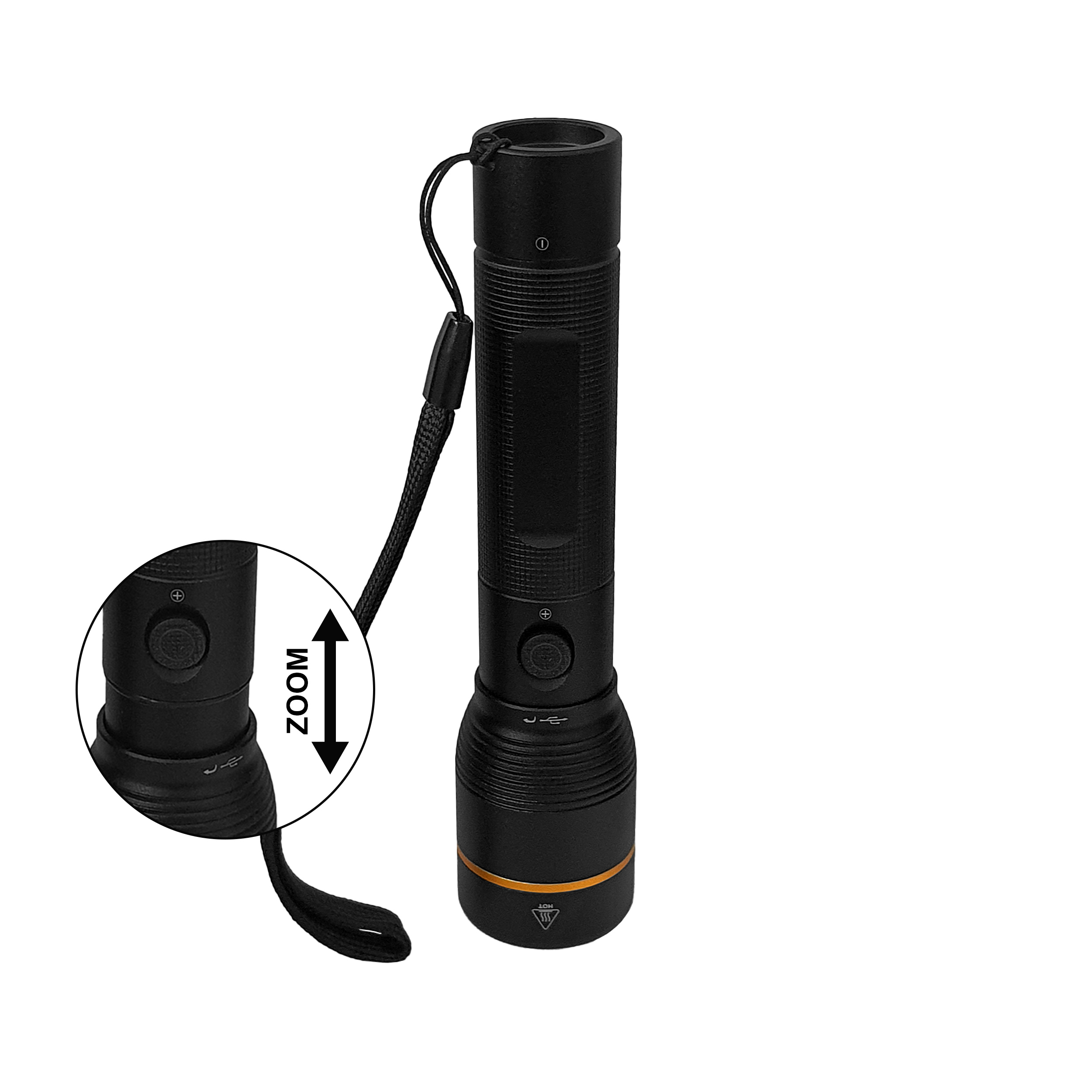 ARCAS Wiederaufladbare Taschenlampe 10W black