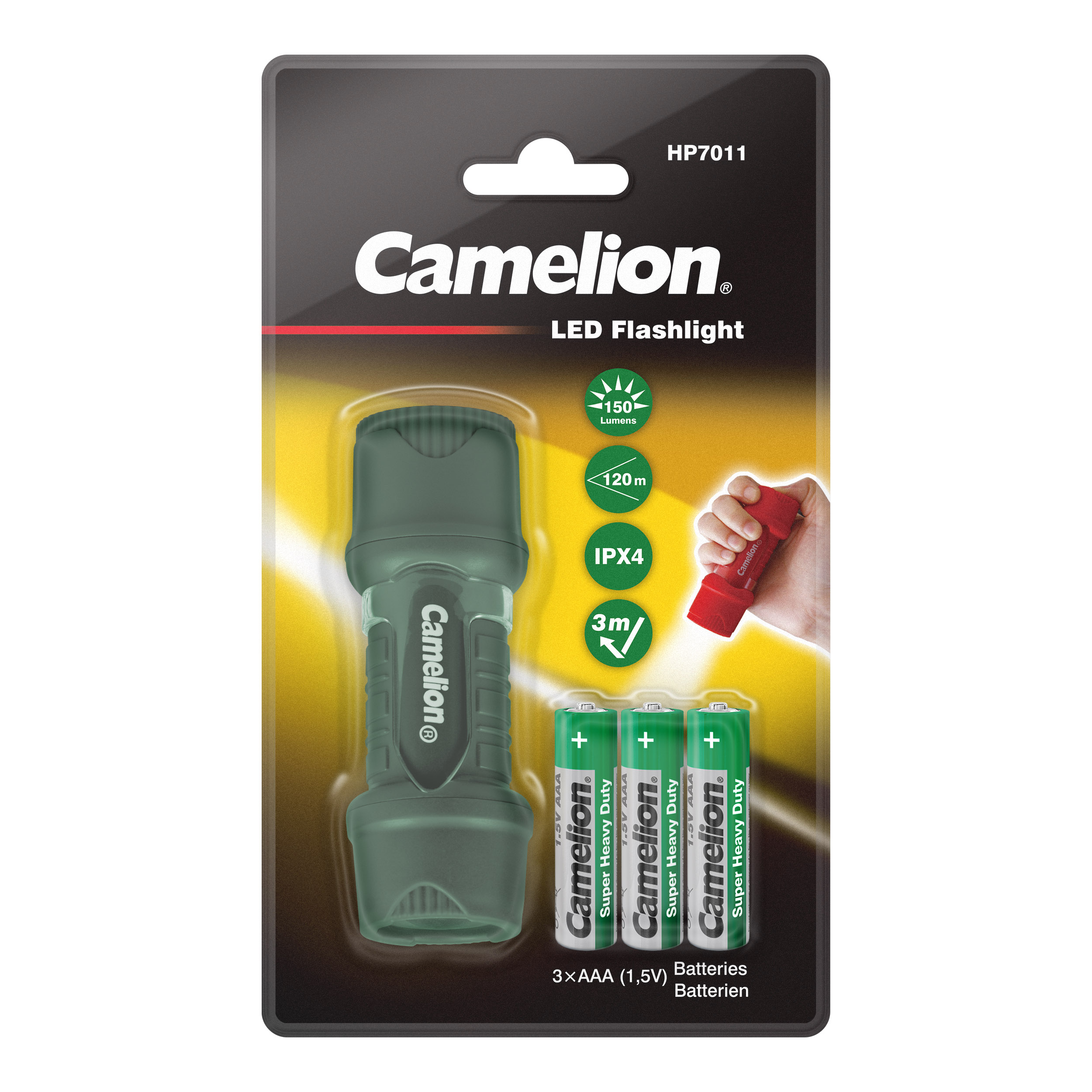 CAMELION HP7011-3R03PBP 1LED Flashlight 
BP1
