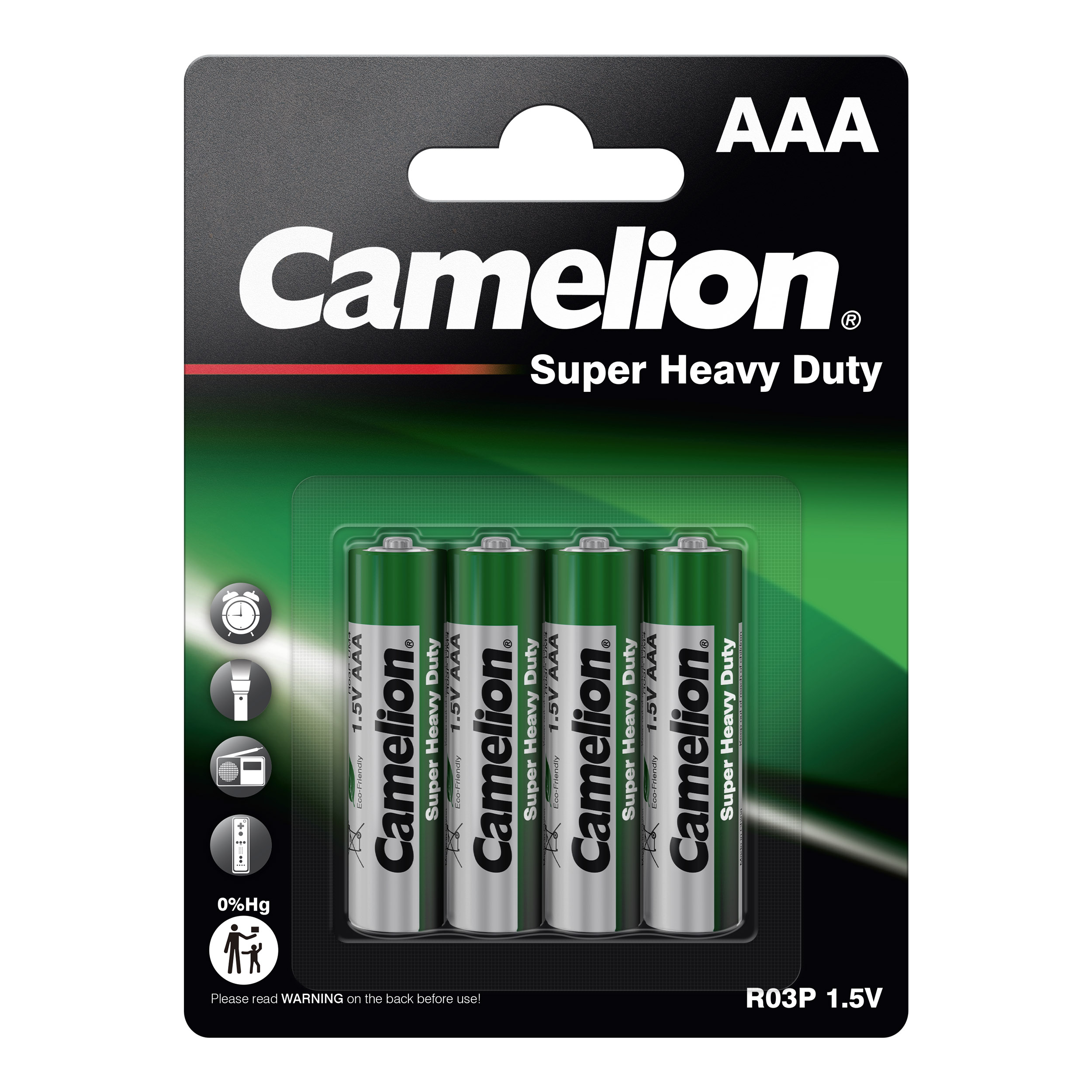 CAMELION Super Heavy Duty Green AAA/R03 
BP4