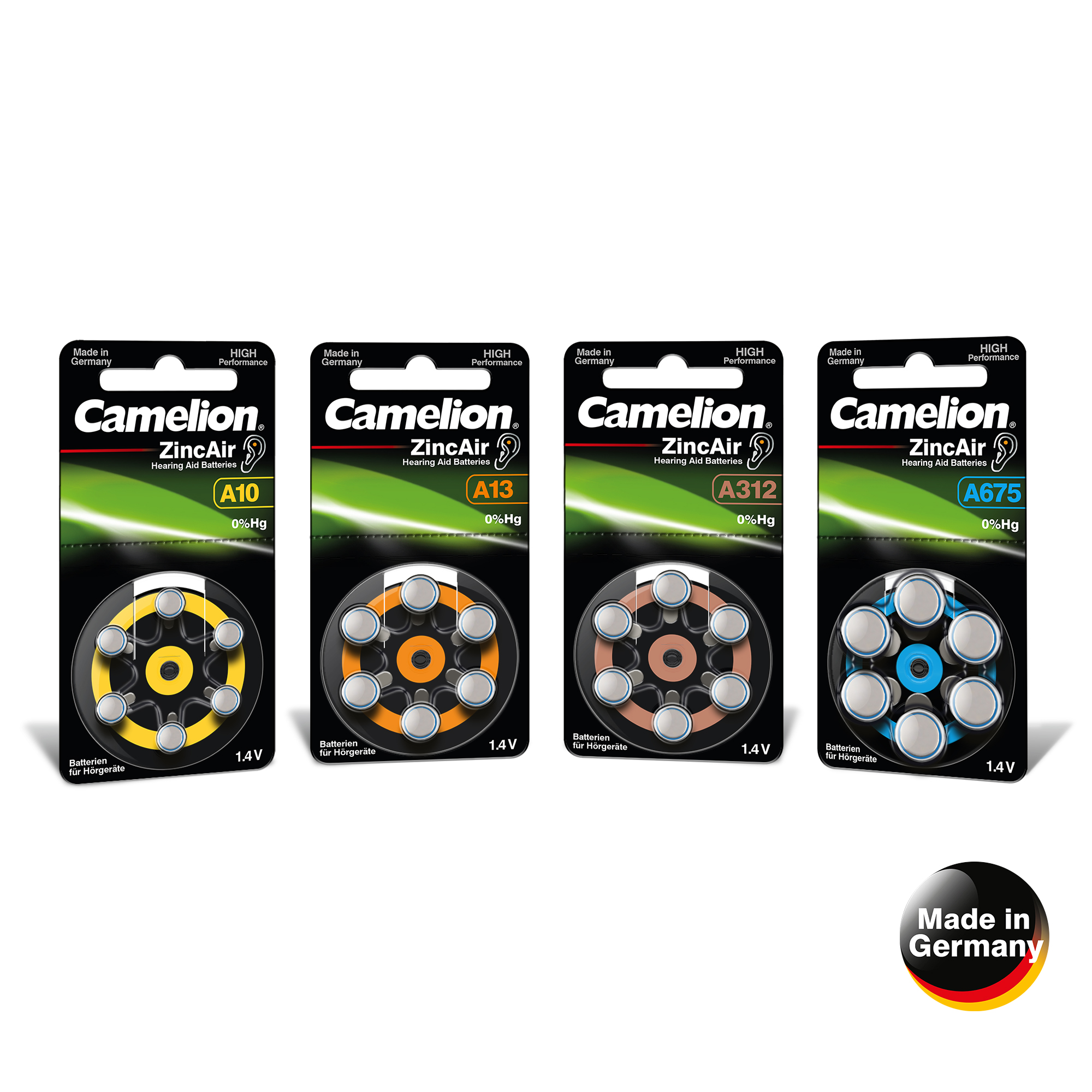 CAMELION A10 Zinc-air Button cell
BP6 CAMELION A675 Zinc-Air Button cell
BP6