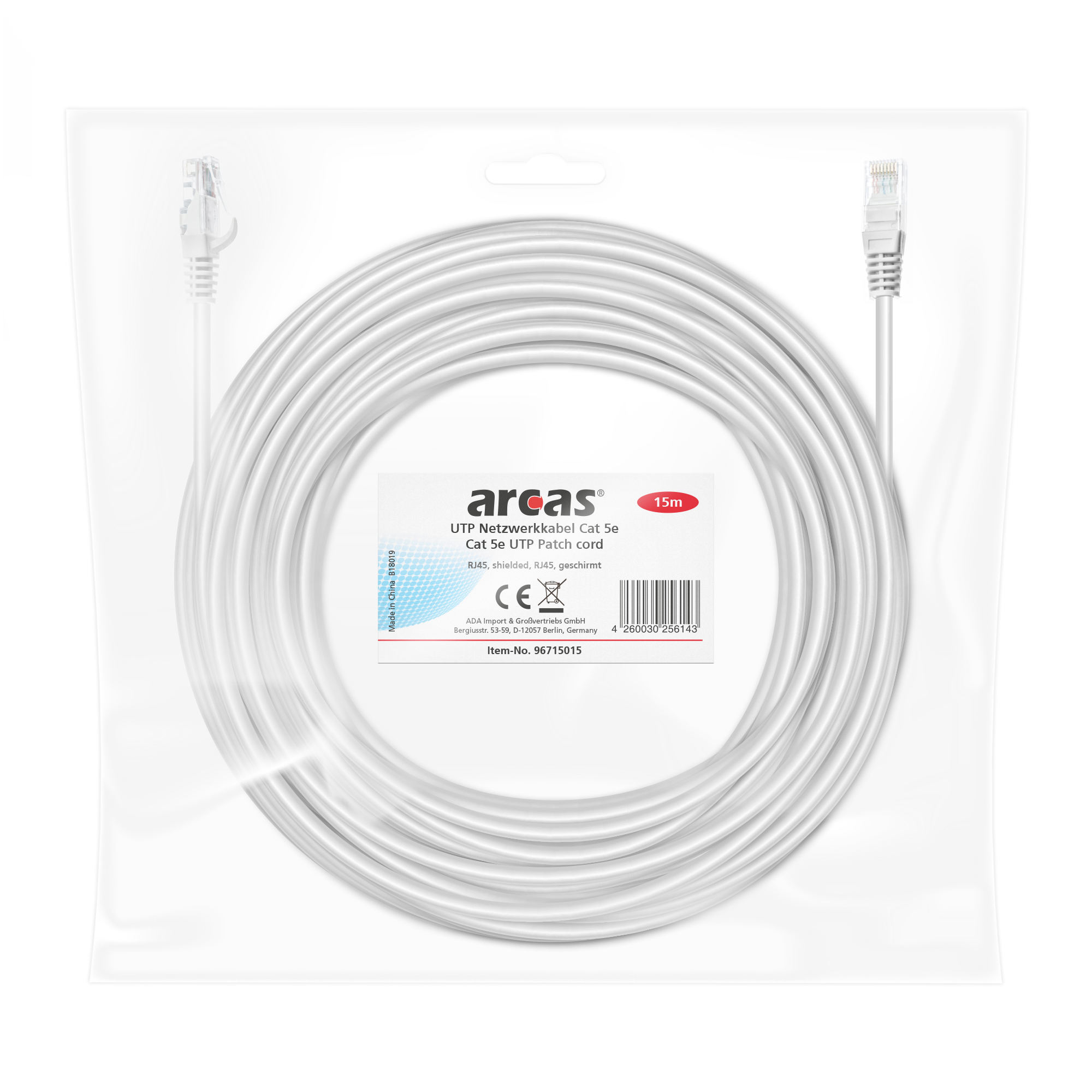 ARCAS Netzwerkkabel Cat 5e UTP / 15m