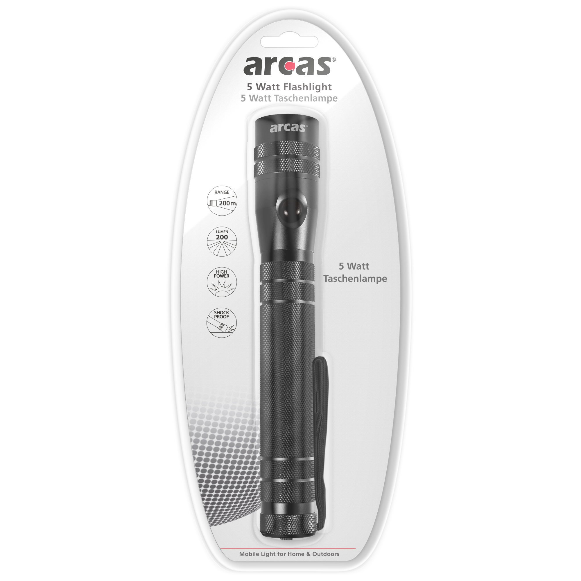 ARCAS 5 Watt LED Aluminium Taschenlampe