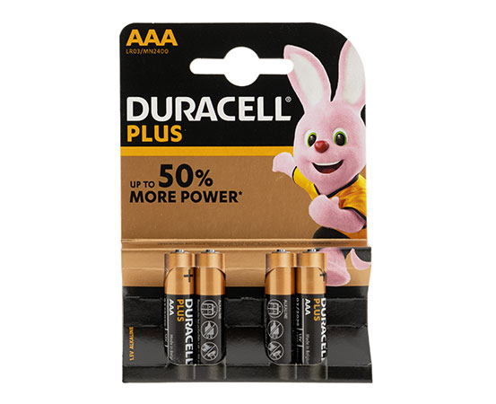 DURACELL Plus Alkaline  LR03 / Mikro / BP4 / MN2400