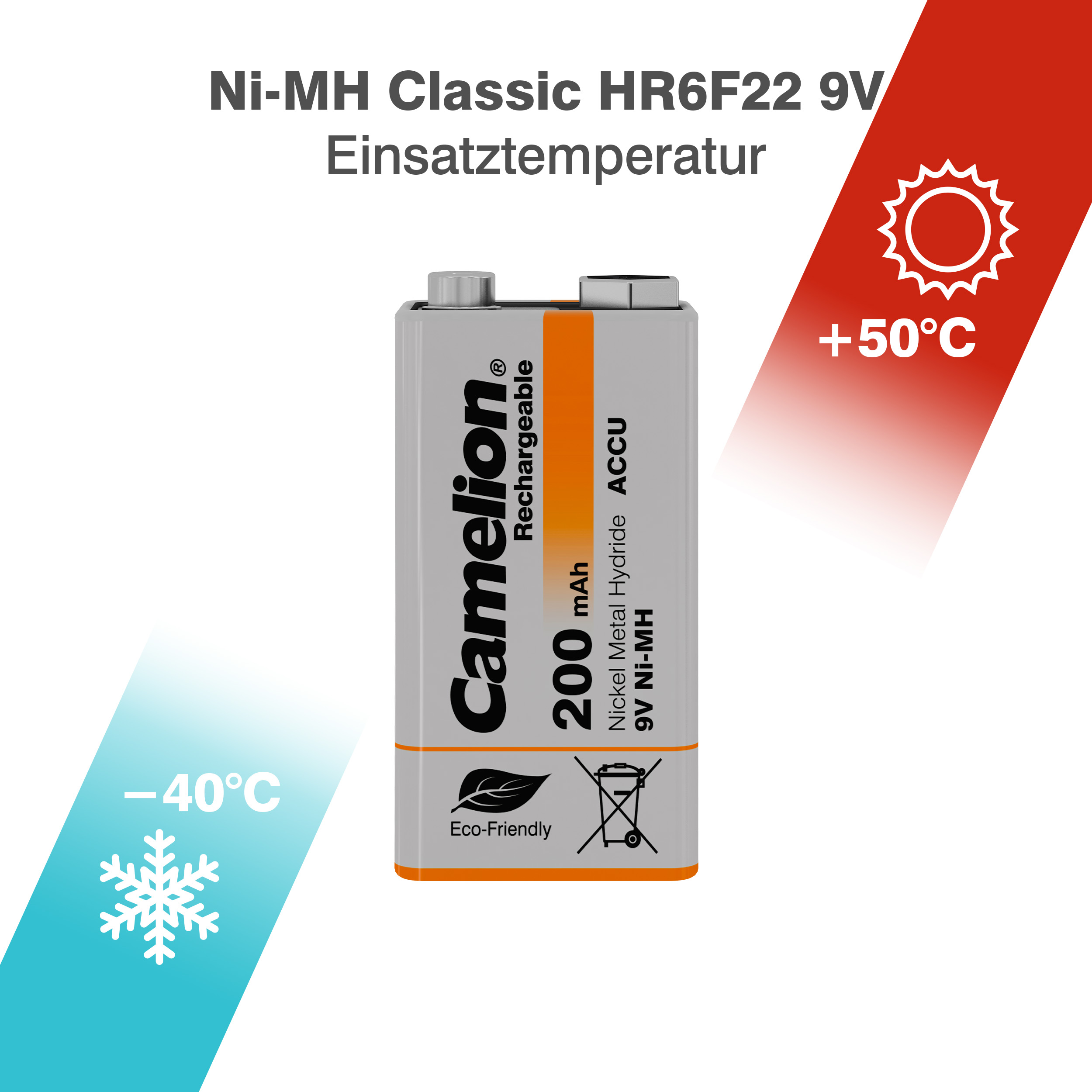 CAMELION Ni-MH 9V Block 200mA 
BP1