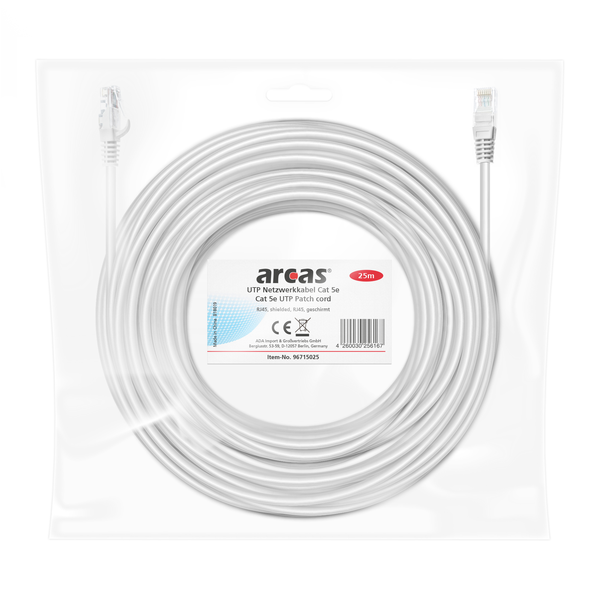 ARCAS Netzwerkkabel Cat 5e UTP / 25m