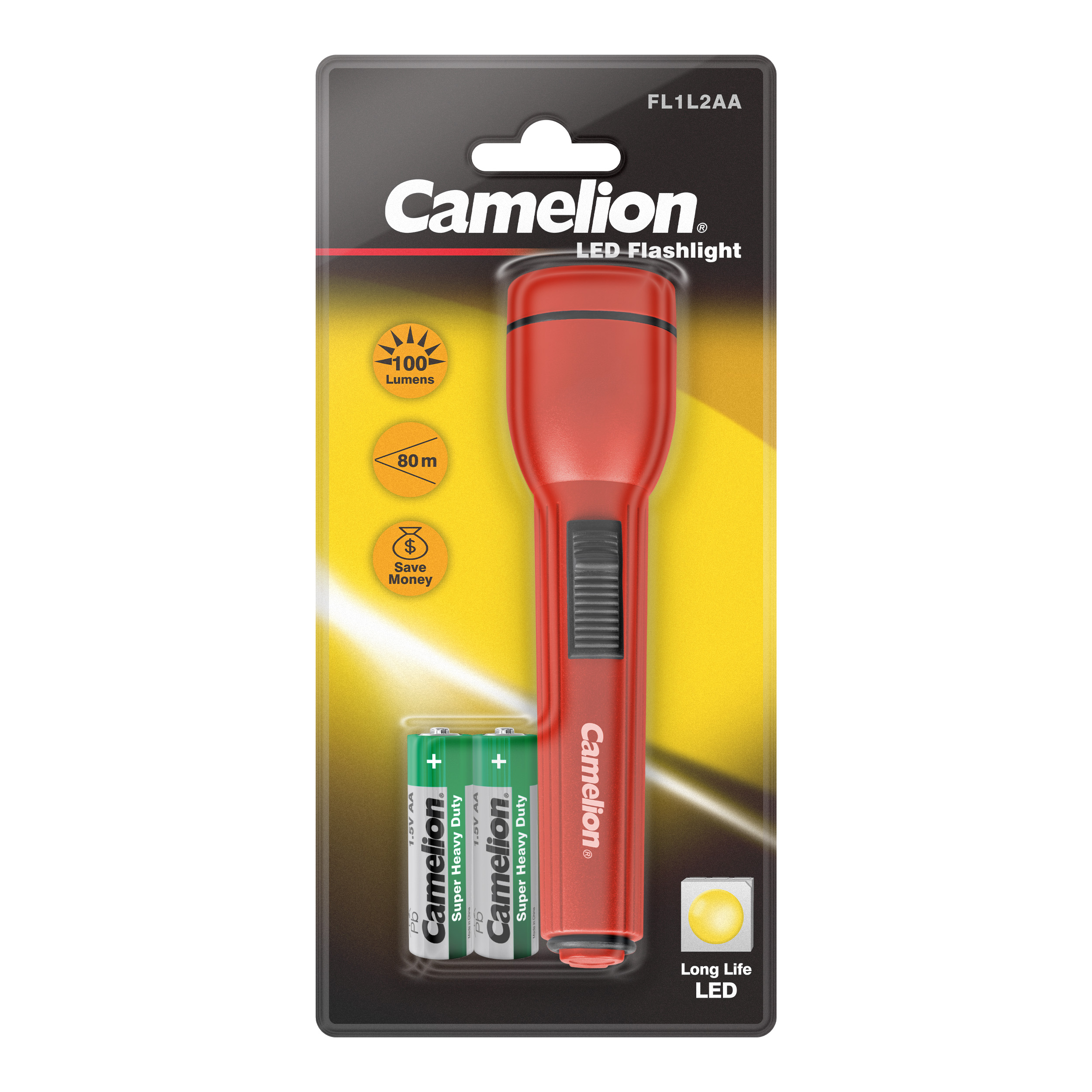 CAMELION FL1L2AA2R6P Flashlight BP1 CAMELION FL1L2AA2R6P Flashlight BP1