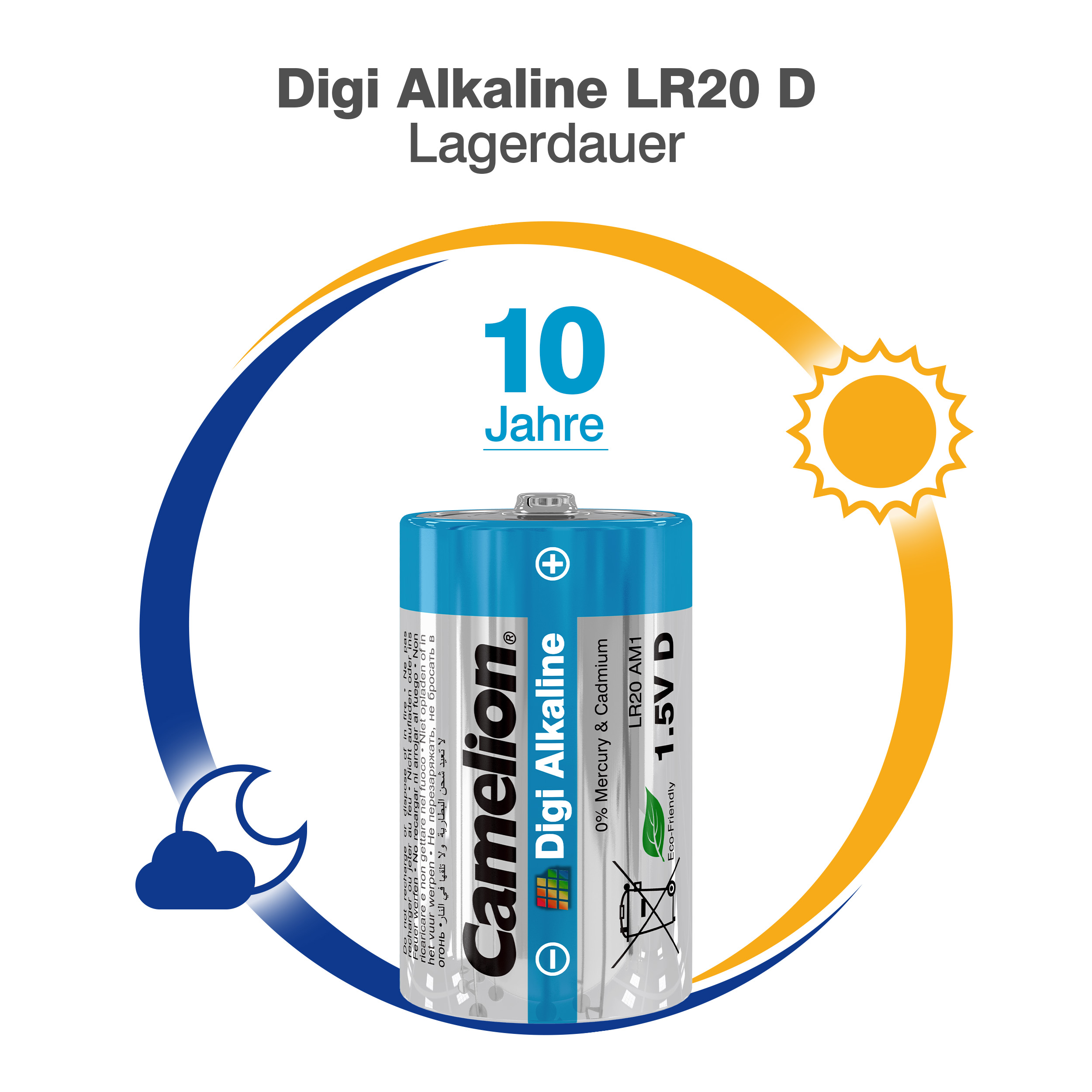 CAMELION Digi Alkaline D/LR20 BP2