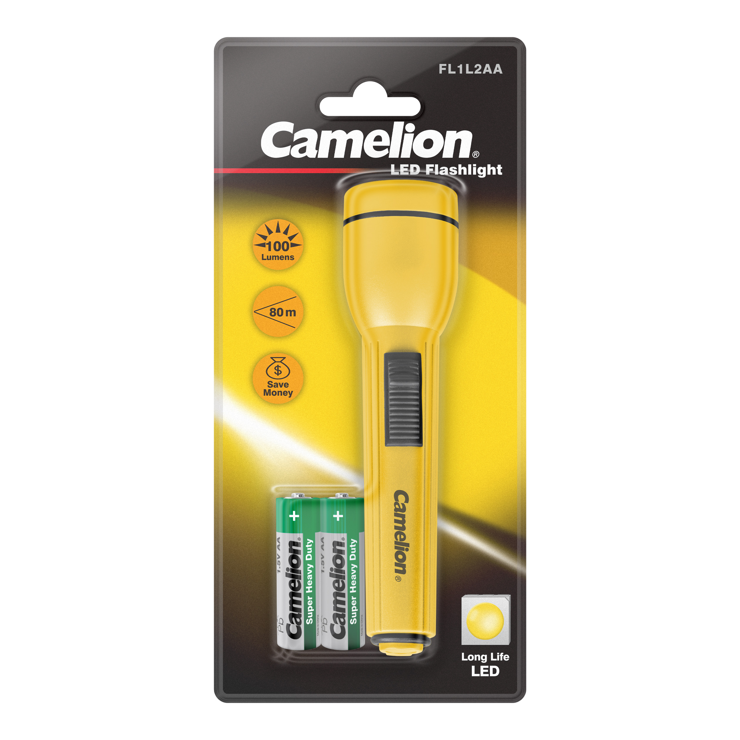 CAMELION FL1L2AA2R6P Flashlight BP1 CAMELION FL1L2AA2R6P Flashlight BP1