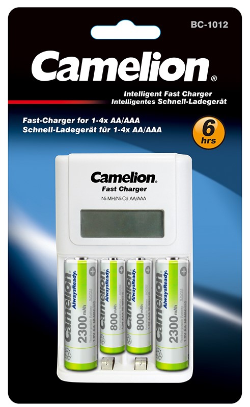 CAMELION BC-1012 Schnellladegerät  inkl. Akkus 2x AA2300AR/2x AAA 800AR