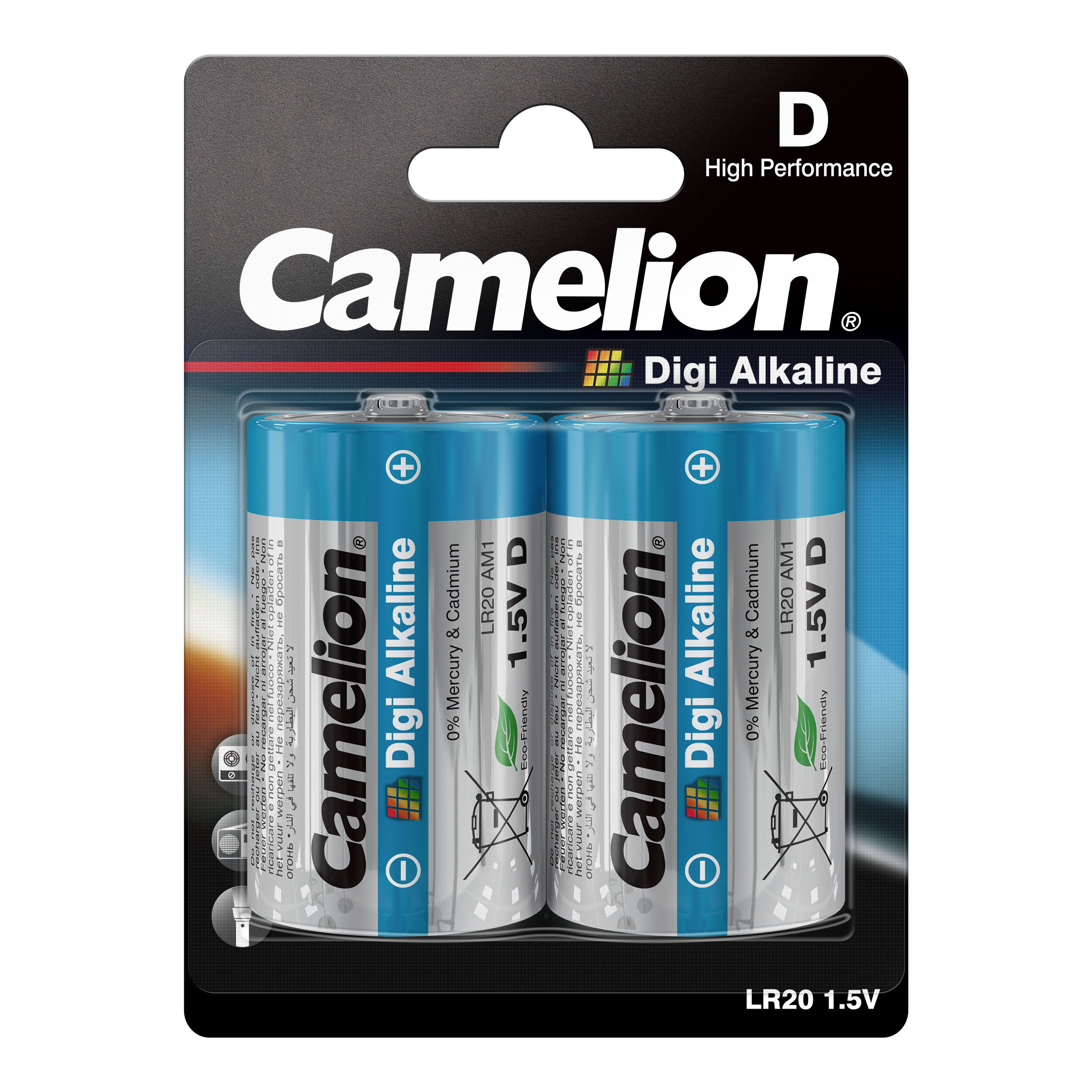 CAMELION Digi Alkaline D/LR20 BP2