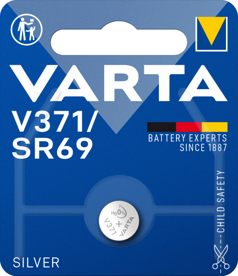 VARTA Silber Oxid V371 / 30mAh / 1,55V /  BP1