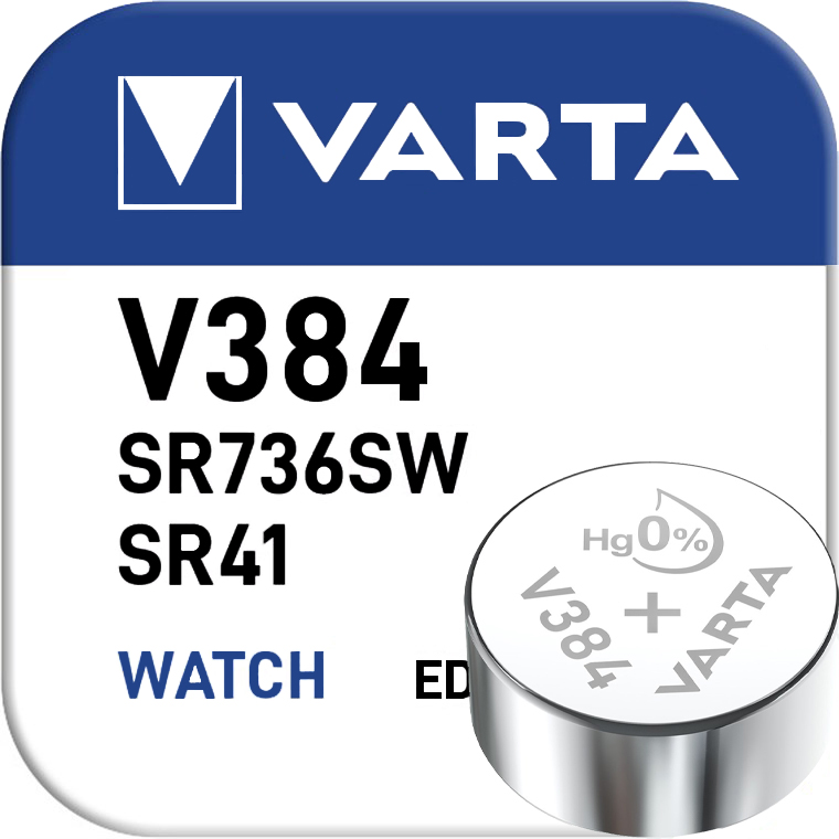 VARTA Silber Oxid V384 / 37mAh / 1,55V /  BP1