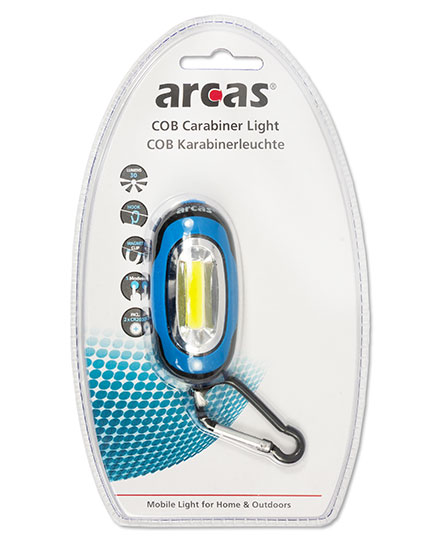 ARCAS COB Karabinerleuchte / mit stabilen Karabinerhaken