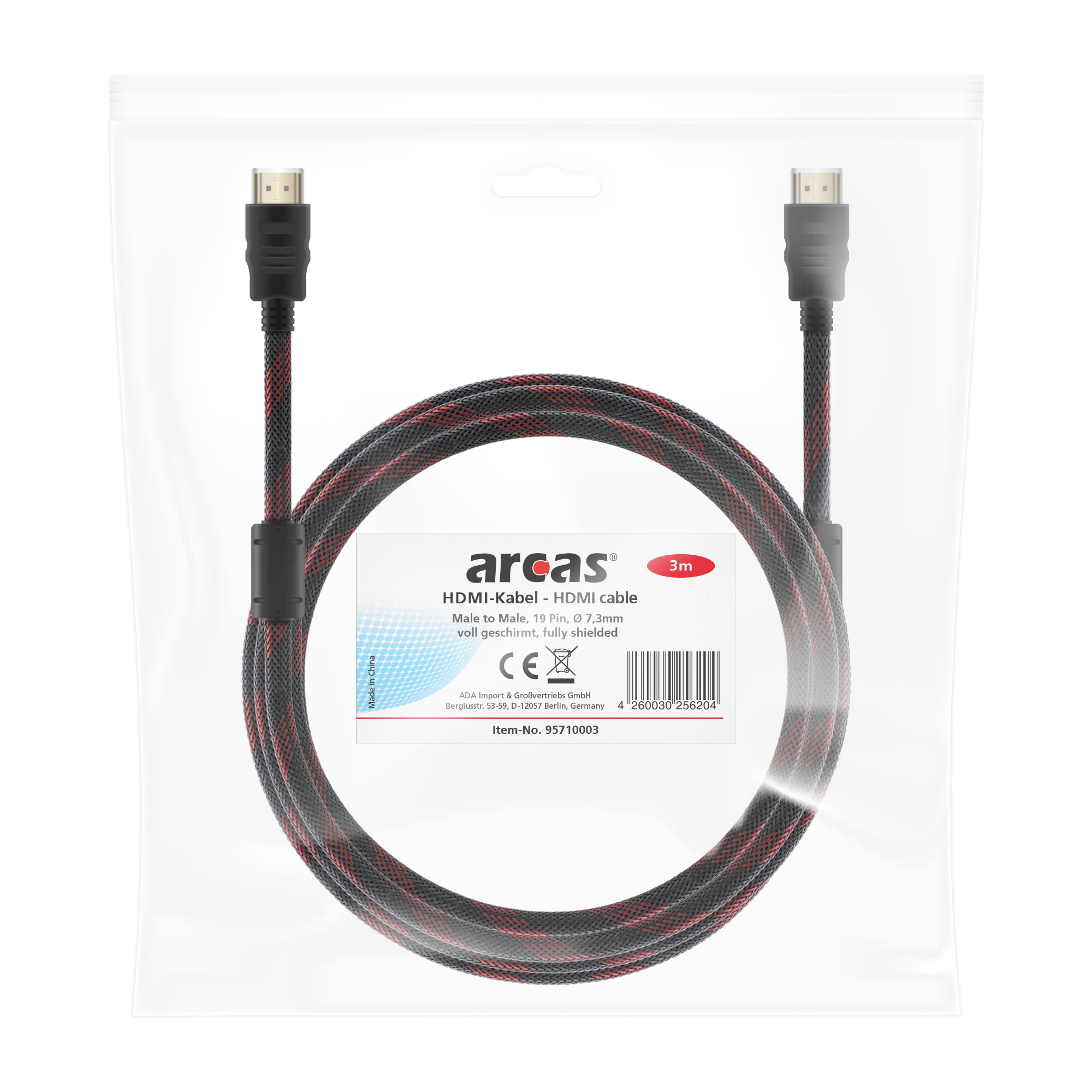 ARCAS HDMI Kabel / 3m / Typ: Male to Male / 19 Pin