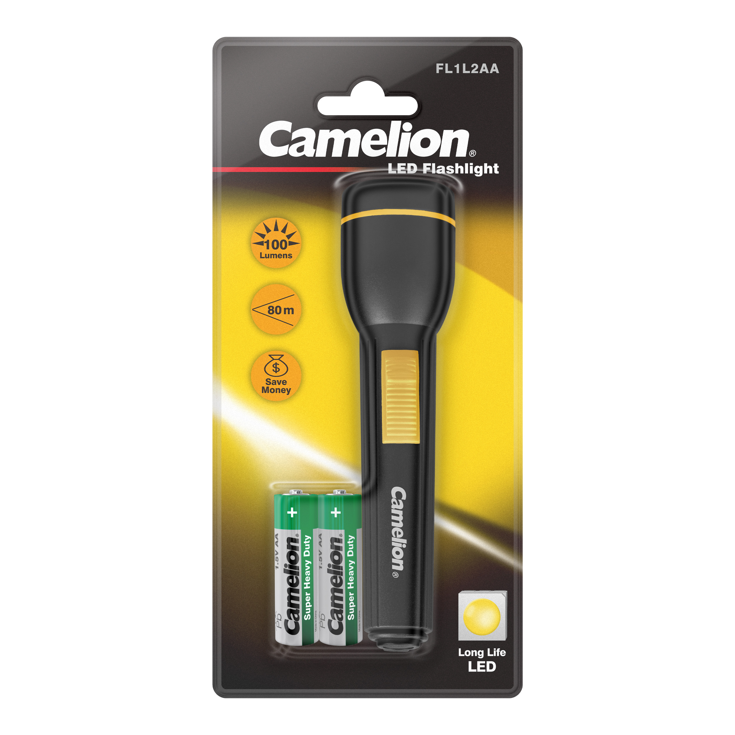 CAMELION FL1L2AA2R6P Flashlight BP1 CAMELION FL1L2AA2R6P Flashlight BP1