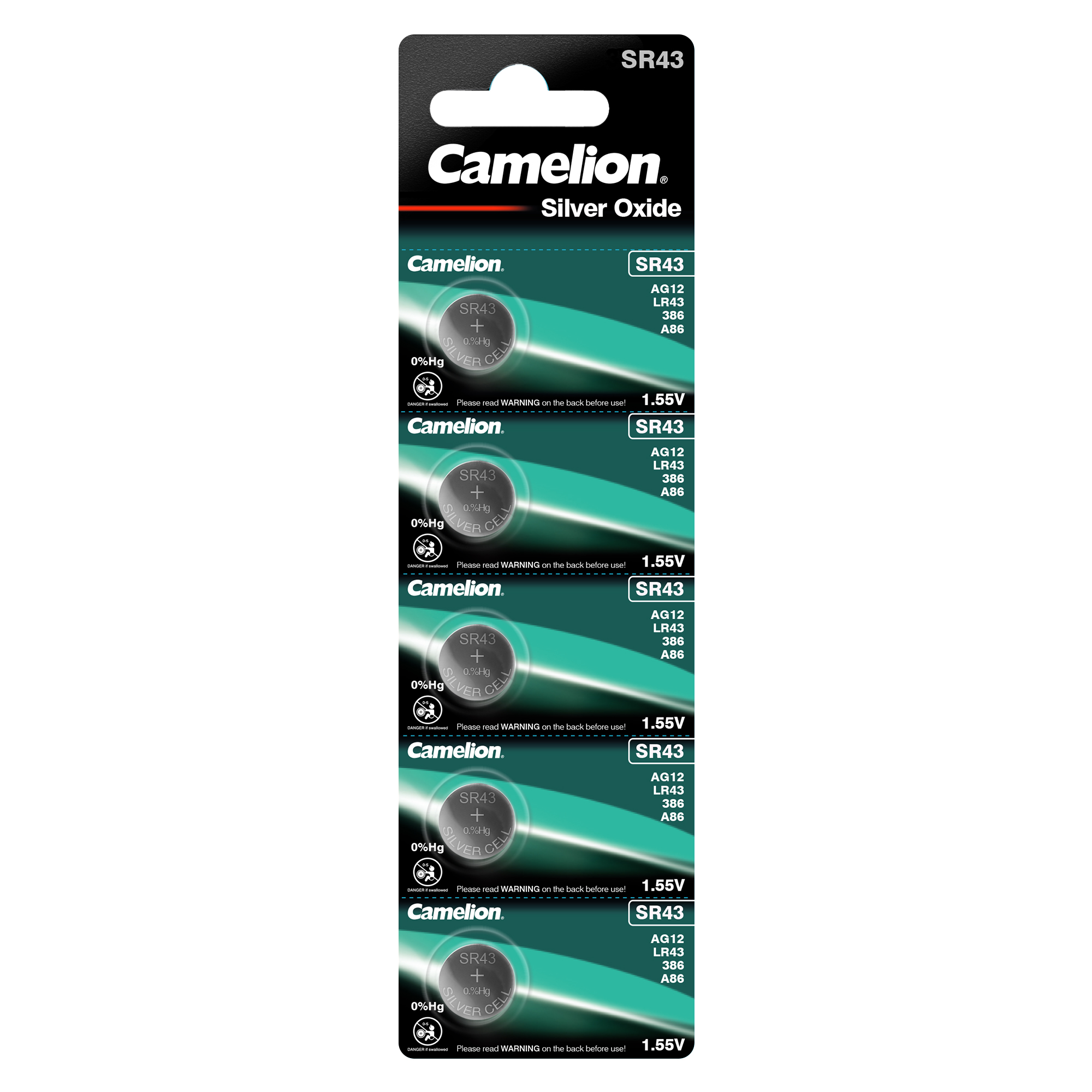 CAMELION Silber Oxid SR43 / G12 / 386 / BP5